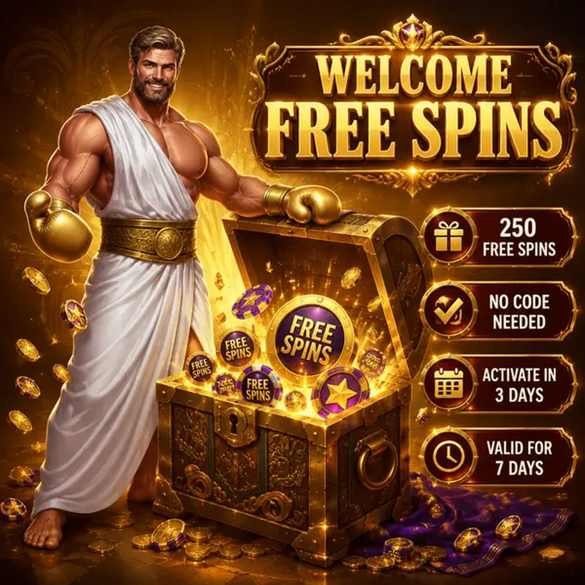 Speler claimt free spins uit sierlijke schatkist bij Savaspin Casino