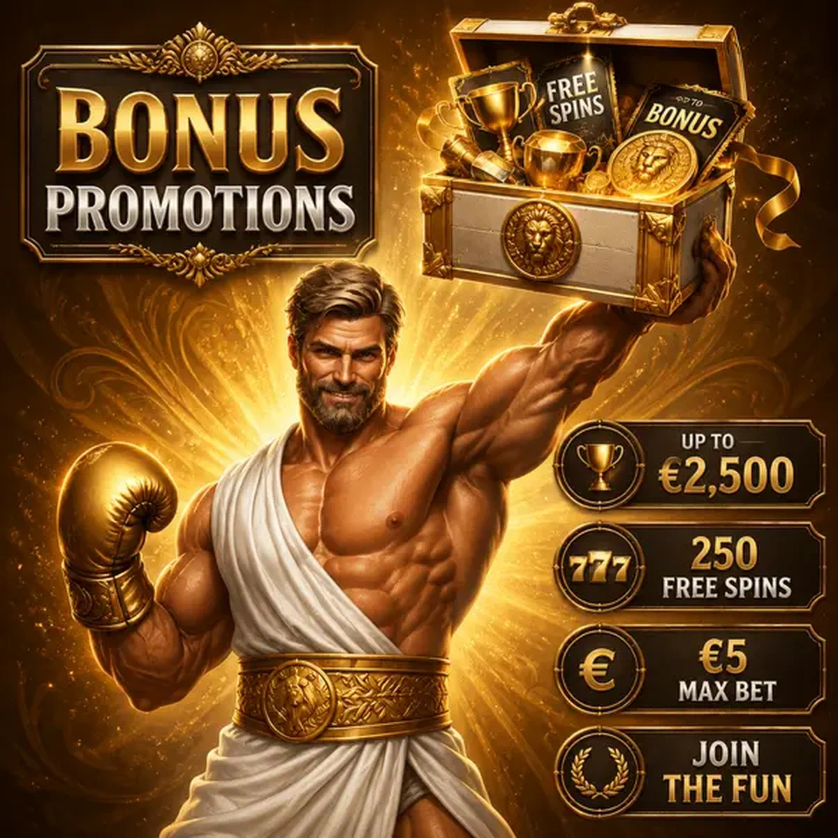 Gespierde kampioen houdt bonusschatkist vast bij Savaspin Casino-promotiehal